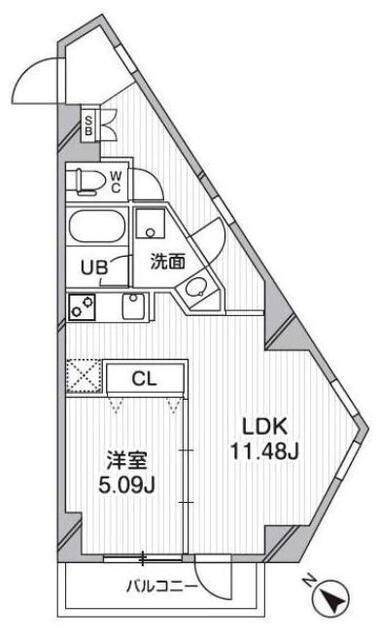 ルクレ西馬込の物件間取画像