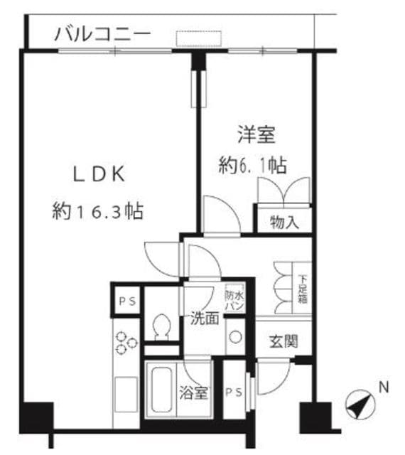 ルシマン月島の物件間取画像