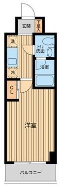 プロスペクト門前仲町の物件間取画像