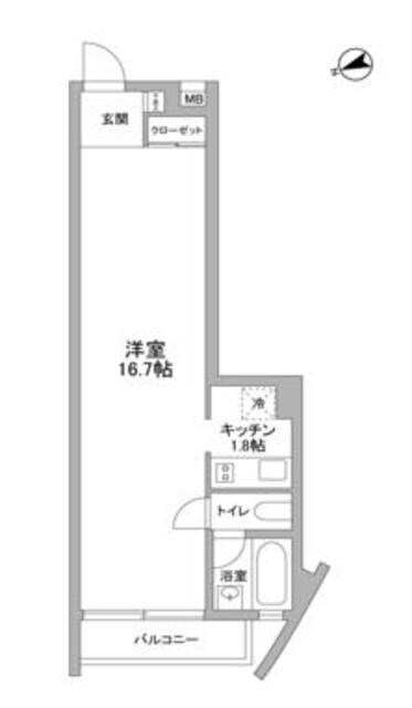 コートモデリア六本木の物件間取画像