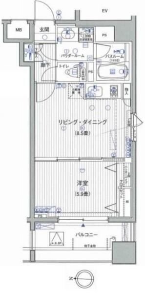 ラグジュアリーアパートメント三ノ輪の物件間取画像