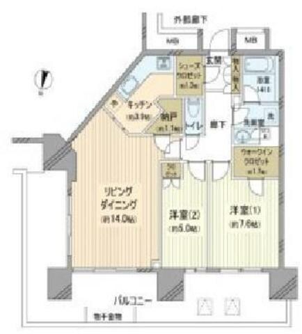 アーバンドック　パークシティ豊洲　タワーＡの物件間取画像