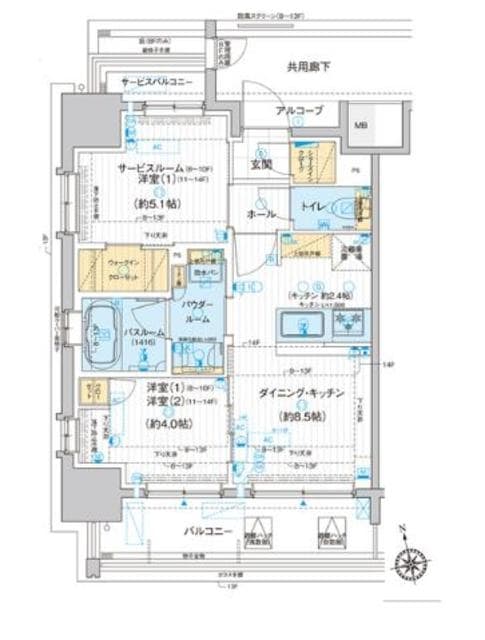 ディームス品川南大井の物件間取画像