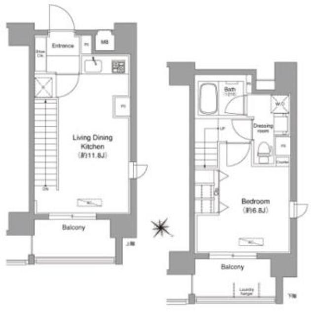ドゥーエ月島の物件間取画像