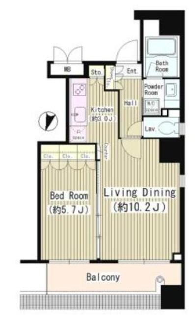 クリアウォータ芝の物件間取画像