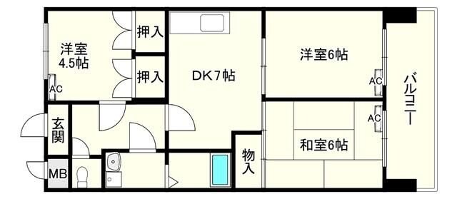 529-7森ビルの物件間取画像