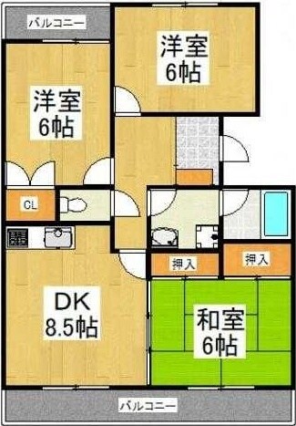 マンションユウガーの物件間取画像