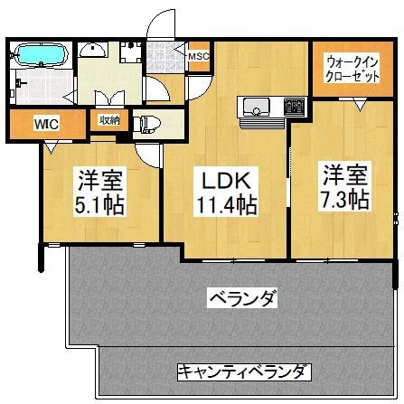 Ｓａｌｉｅｎｔｅの物件間取画像