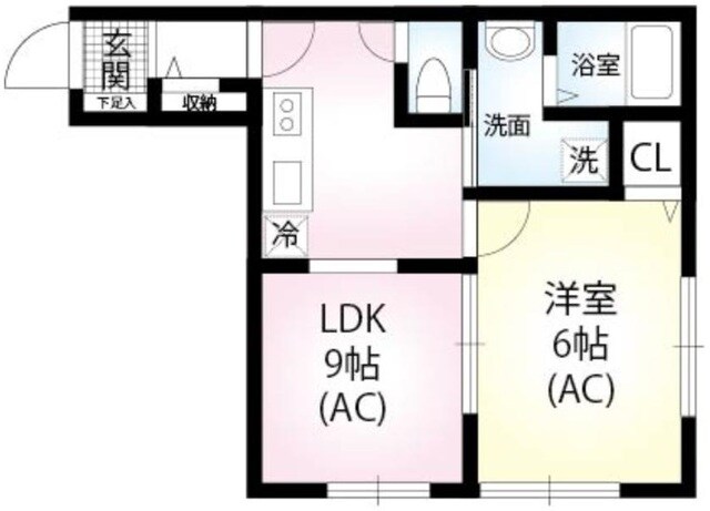 エスワンハイツ高ヶ坂の物件間取画像