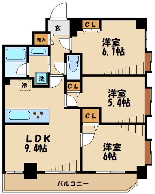 ファリーチェ成瀬の物件間取画像