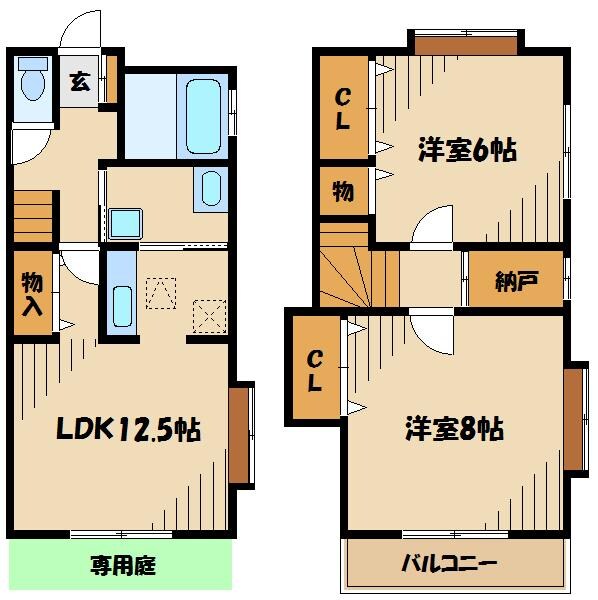 能ヶ谷テラスハウスの物件間取画像