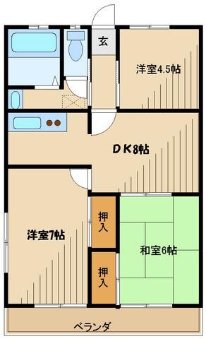 セントラルハイツの物件間取画像