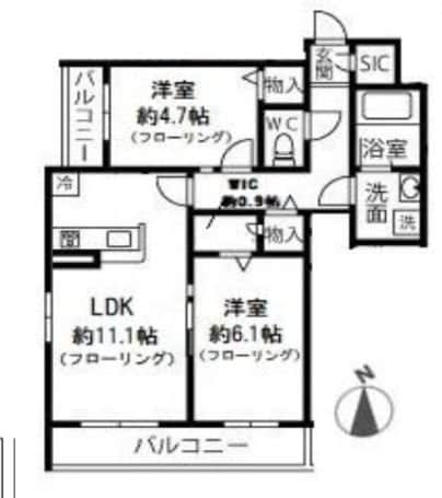 メゾンレーヴ有馬の物件間取画像