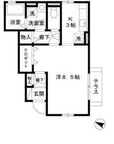 コテージグレースノートの物件間取画像