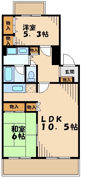 フィール野川Bの物件間取画像