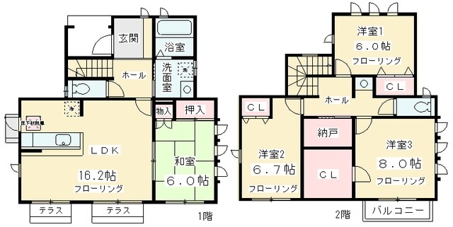 万福寺４丁目住宅の物件間取画像