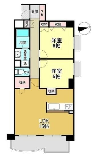 ブルームライフ向ヶ丘遊園の物件間取画像