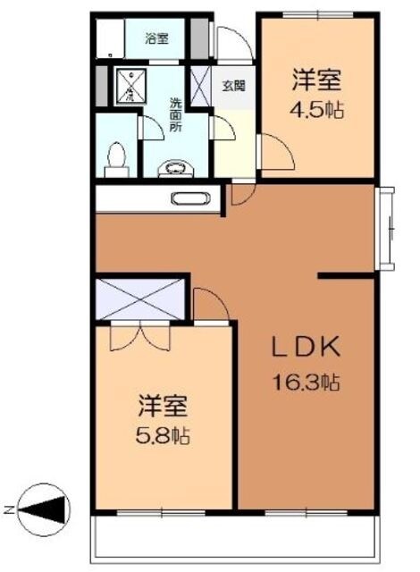 カーサーあざみ野の物件間取画像