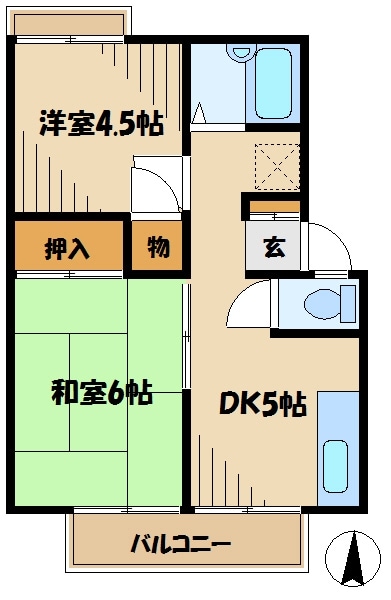 エステートピア若林の物件間取画像