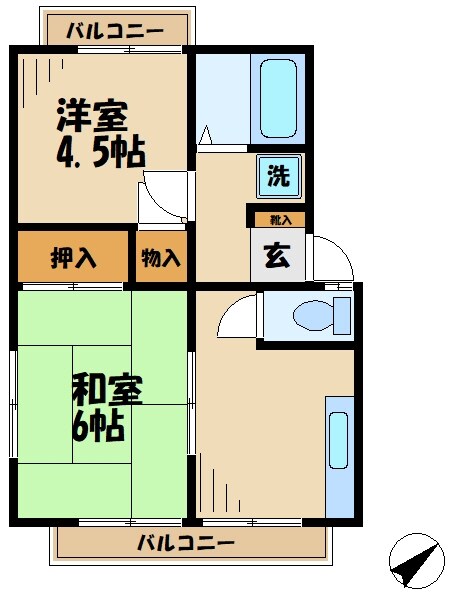 エステートピア中舟田の物件間取画像