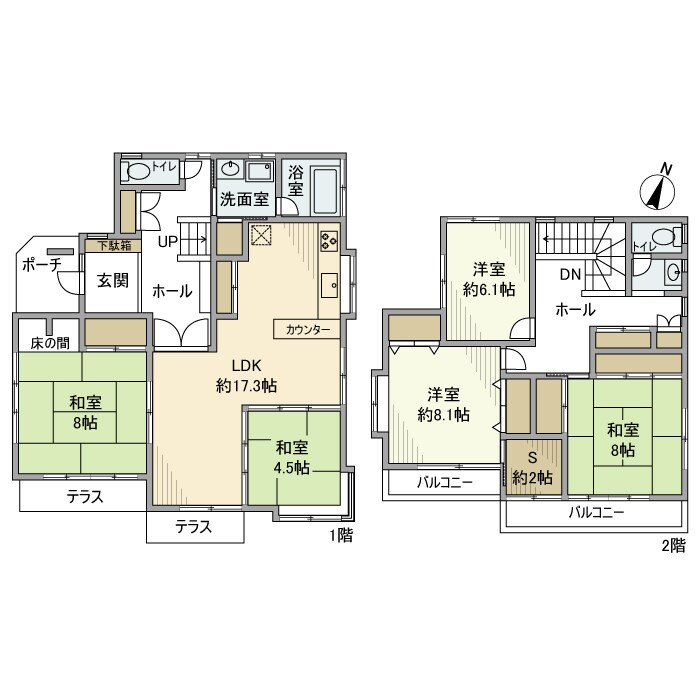 上柚木戸建の物件間取画像