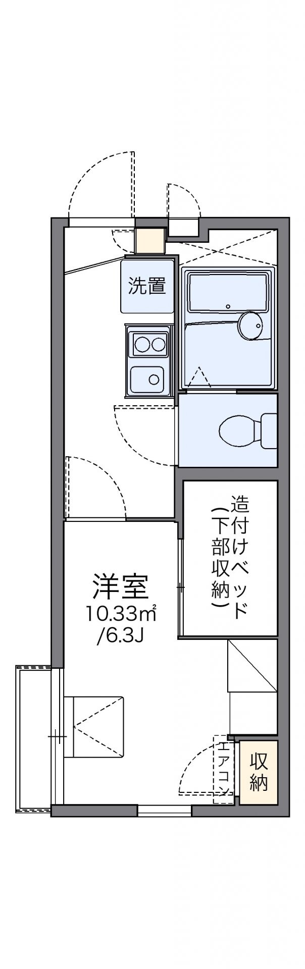 レオパレスコーラル子安の物件間取画像