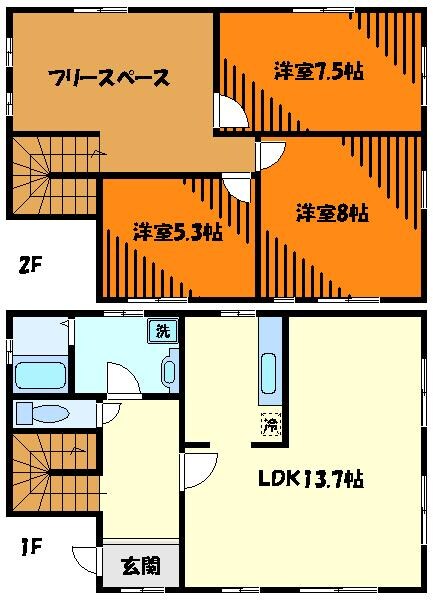 ゆりのき台戸建の物件間取画像