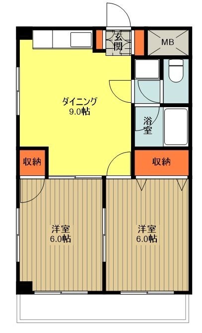 北八マンションの物件間取画像