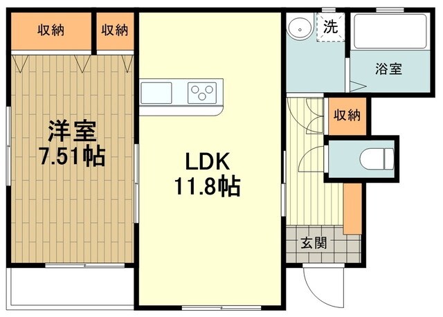 アライブ千人町の物件間取画像