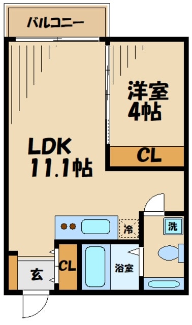 クリフビレッジE棟の物件間取画像