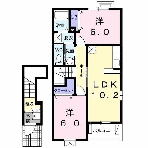 パルテールＡの物件間取画像