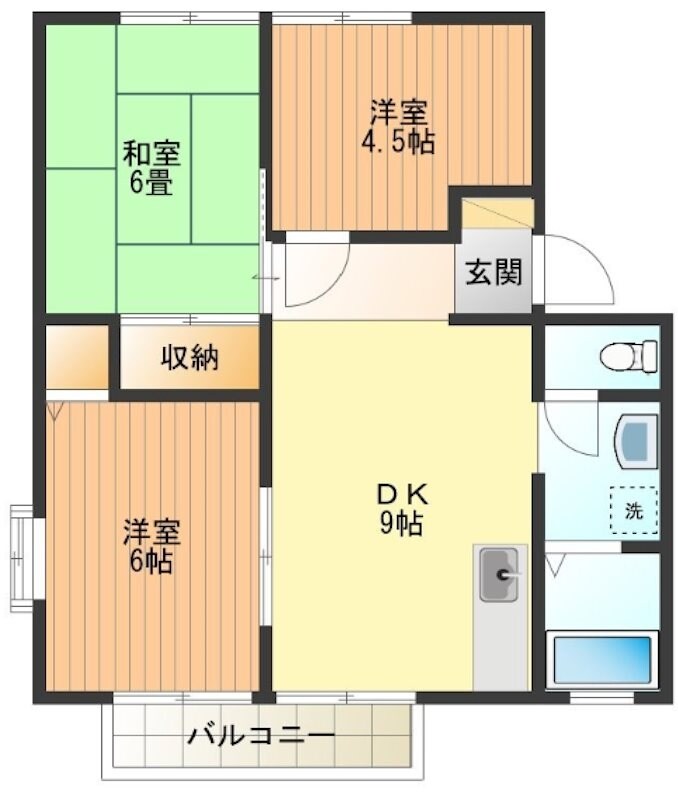 グリーンハイツ岸野の物件間取画像