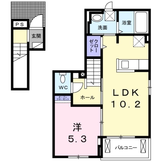 カサフェリスの物件間取画像