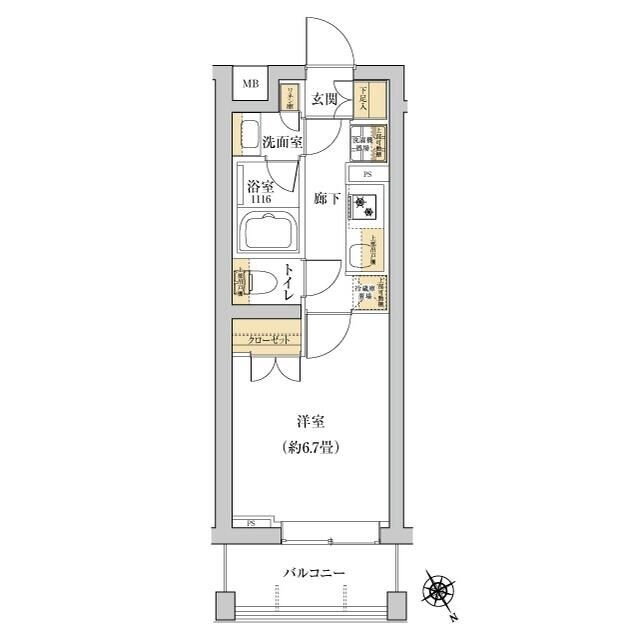 KNOCKSゆめが丘の物件間取画像