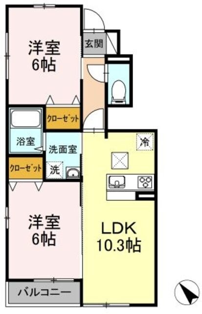 セレナオモダカの物件間取画像