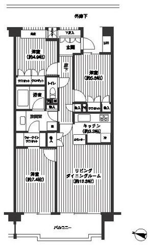 シエールグラン洋光台南公園の物件間取画像