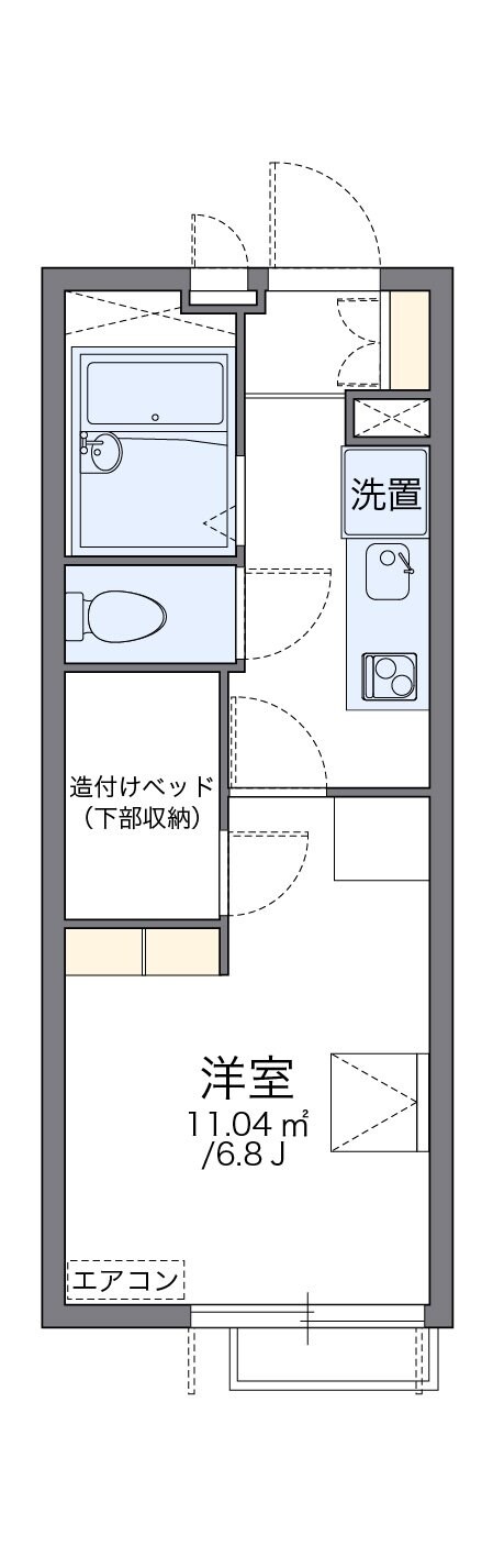 レオパレスデュオ　Ｋ＆Ｊの物件間取画像