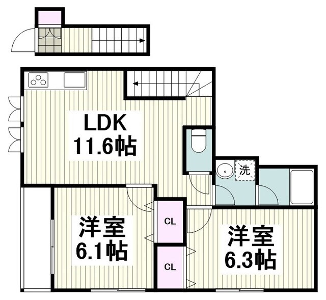 maison de cloverの物件間取画像