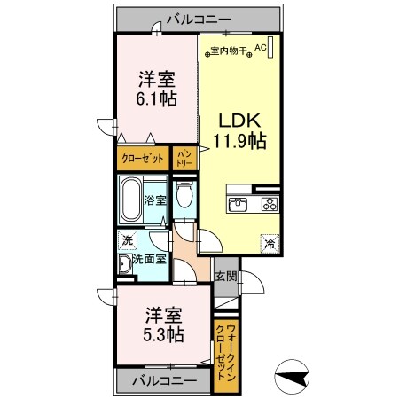 ラ・ヴィレッタ茅ヶ崎の物件間取画像