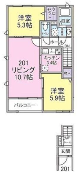 ラ　ビアン　ローゼの物件間取画像