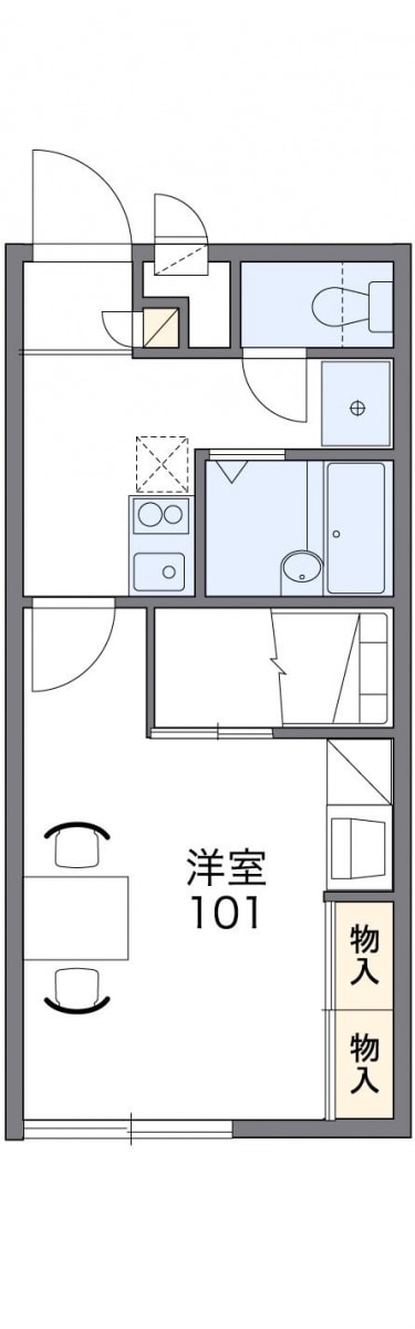 レオパレスセントラル弐番館の物件間取画像