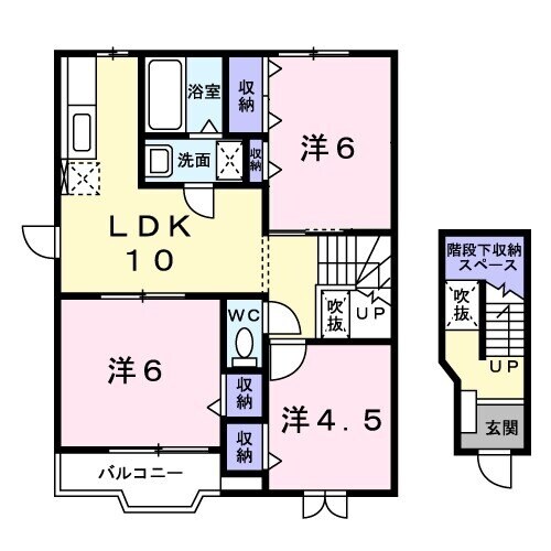 クスクスＢの物件間取画像