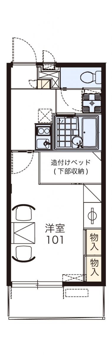 レオパレスアウローラ 41705の物件間取画像