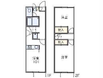 レオパレスグッド・ラックの物件間取画像