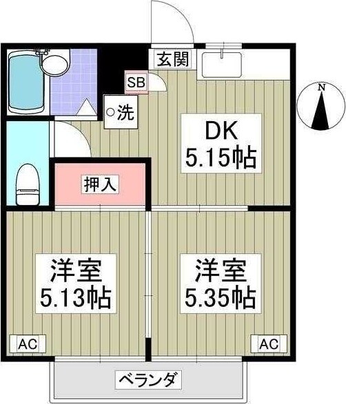 エルベマンションの物件間取画像