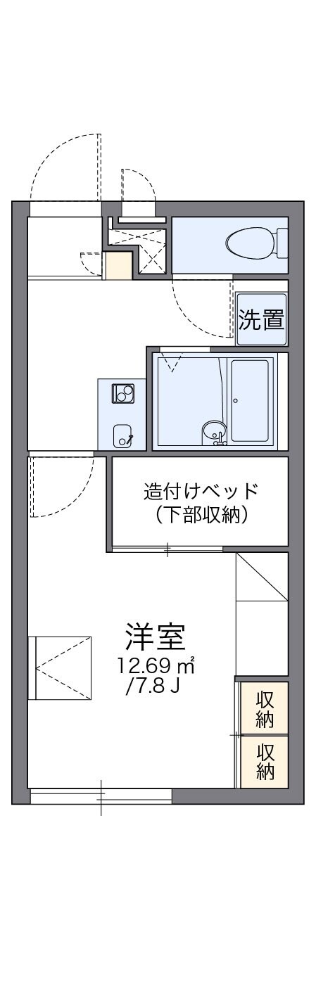 レオパレス水際邸の物件間取画像