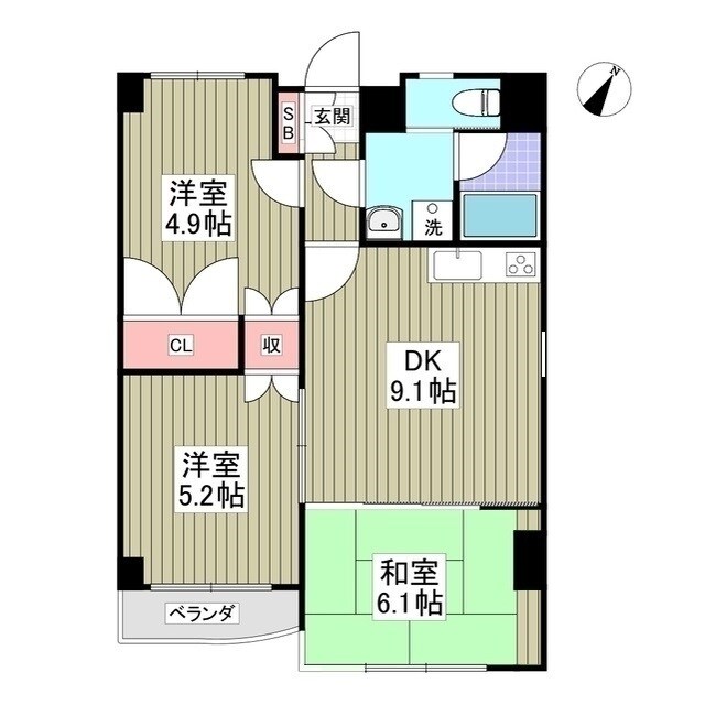 K・Mコーポの物件間取画像