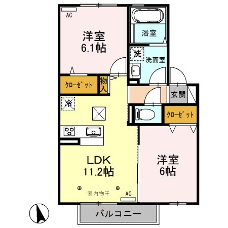 フォレストヒルズの物件間取画像