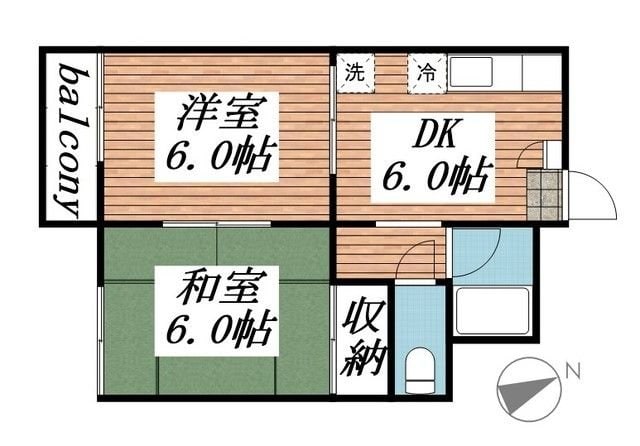 グリーンハイツの物件間取画像