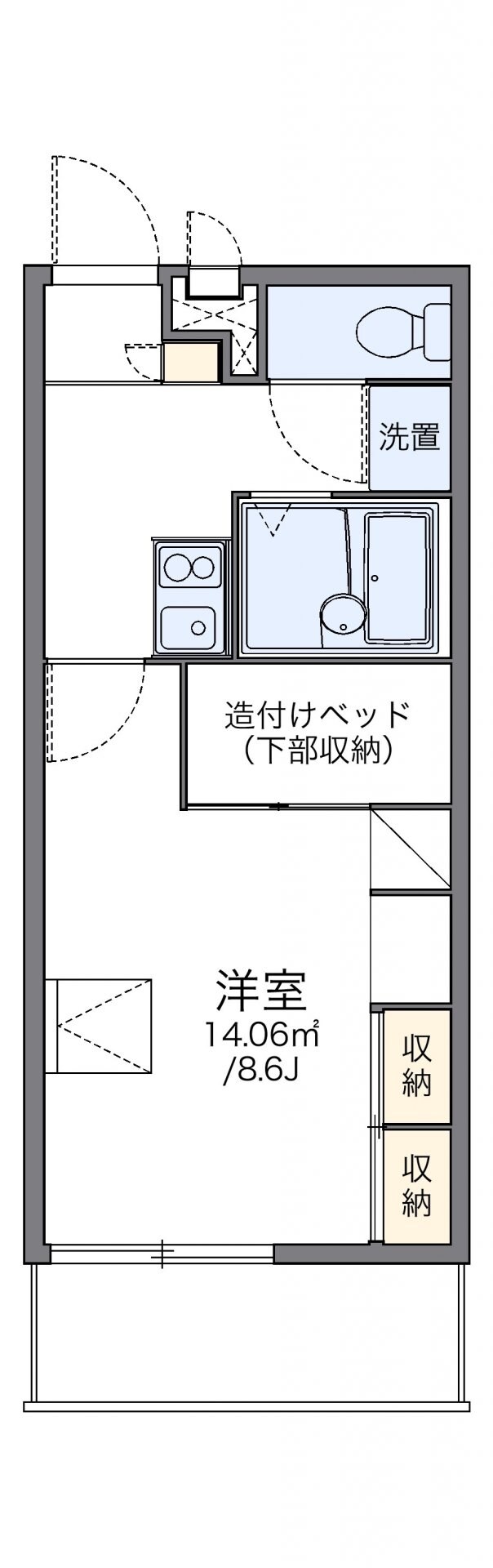 レオパレスボヌールの物件間取画像